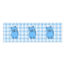 Niedliche blaue Katze Visitenkartenvorlagen