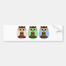 Niedliche Brown-Eule Autosticker