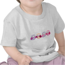 Niedliche bunte Eulen - rosa und lila Pastelle Tshirt