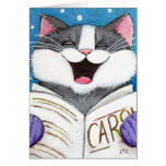 Niedliche Carol-Gesang-Katzen-Weihnachtskarte