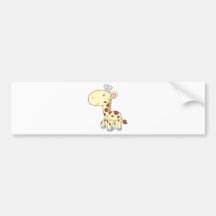 Niedliche Cartoon-Baby-Giraffen-Hemden Autosticker