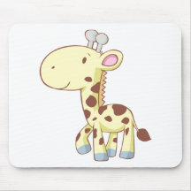 Niedliche Cartoon-Baby-Giraffen-Hemden Mauspads