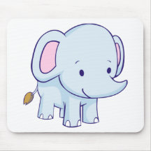 Niedliche Cartoon-Elefant-Hemden Mauspad