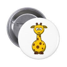 Niedliche Cartoon-Giraffe Button