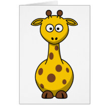 Niedliche Cartoon-Giraffe Karte