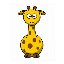 Niedliche Cartoon-Giraffe Postkarte