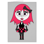 Niedliche Cartoon Goth Mädchen-Karte