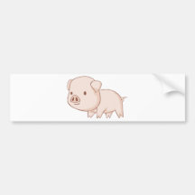 Niedliche Cartoon-Schwein-Hemden Auto Aufkleber