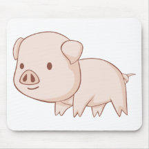 Niedliche Cartoon-Schwein-Hemden Mousepad