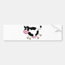 Niedliche Cartoonkuh Auto Sticker
