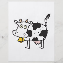 niedliche Cartoonkuh Bedruckte Flyer