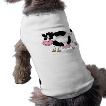 Niedliche Cartoonkuh Hunde Shirt