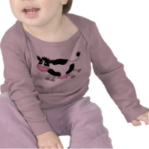 Niedliche Cartoonkuh T Shirts