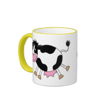 Niedliche Cartoonkuh Teehaferl