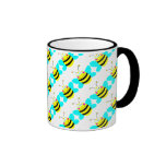 niedliche CMYK Cartoon-Hummelbiene Teetasse