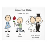 Niedliche Dick- und JaneSave the Date Karten Individuelle Ankündigungskarte