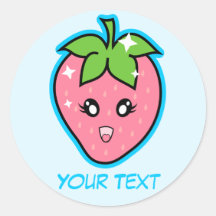 Niedliche Erdbeere Stickers