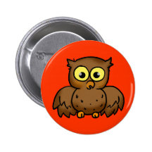 Niedliche Eule Anstecknadelbuttons