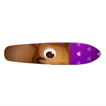 Niedliche Eule auf lila Herz-Muster-Hintergrund Personalisiertes Deck