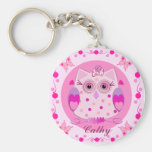 Niedliche Eule Keychain mit Namen Schlüsselband