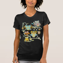 Niedliche Eulen-Crew T-shirt