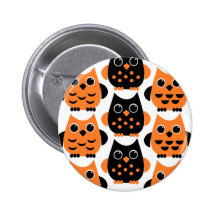 Niedliche Eulen sagen BOO! Button
