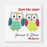 Niedliche Eulen-Save the Date Magneten