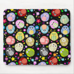 Niedliche Eulen und Blumen kopieren mousepad - Sch