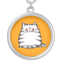 Niedliche flockige Katze Personalisierte Halskette