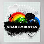 Niedliche fruchtige arabische Emirate Poster