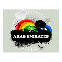 Niedliche fruchtige arabische Emirate Postkarte