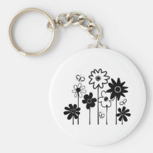 Niedliche Funky sortierte Blumen mit Schmetterling Schlüsselband