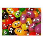 Niedliche Gelee-Bohnen-smiley Karte