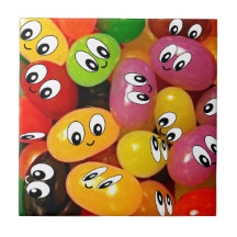 Niedliche Gelee-Bohnen-smiley Keramikfliese