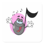 niedliche Gesangmusik Cartooncharakter der musikal aufkleber