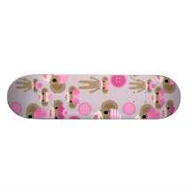 Niedliche Girly rosa Socken-Affe-Mädchen-Muster-Co Personalisierte Skateboards
