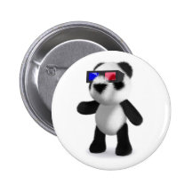 Niedliche Gläser des Baby-Panda-3d Button