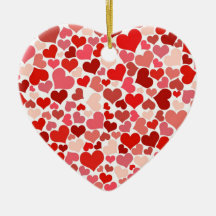 Niedliche Herzen Weihnachtsornament