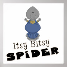 niedliche itsy bitsy Spinne Plakate