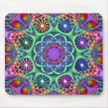 Niedliche Kaleidoskopphantasie-Blumen Mousepad