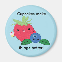 Niedliche kawaii kleine Kuchen machen Sachen besse Kühlschrankmagnet