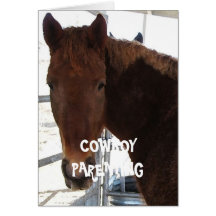 Niedliche KinderLiebe ein Schwingpferd - CowboyPar Karte