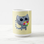 Niedliche Kittykatze und -Blumen Teetassen