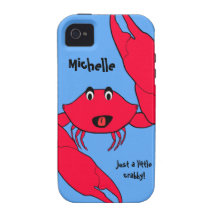 Niedliche Krabbe Crabby personalisierter iPhone Fa iPhone 4/4S Cover