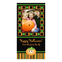 Niedliche Kürbis-Halloween-Foto-Karte Photo Karten