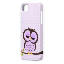 Niedliche lila Eule iPhone 5 Hülle