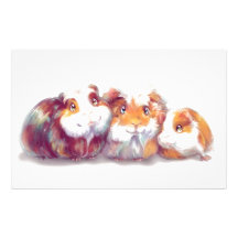 Niedliche Meerschweinchen Personalisiertes Druckpapier