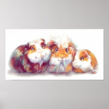 Niedliche Meerschweinchen Plakat