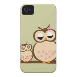Niedliche Mutter-u. Baby-Eule iphone Abdeckungen Case-Mate iPhone 4 Hüllen