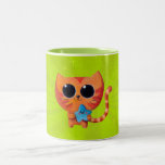 Niedliche orange Katze mit Stern Tassen